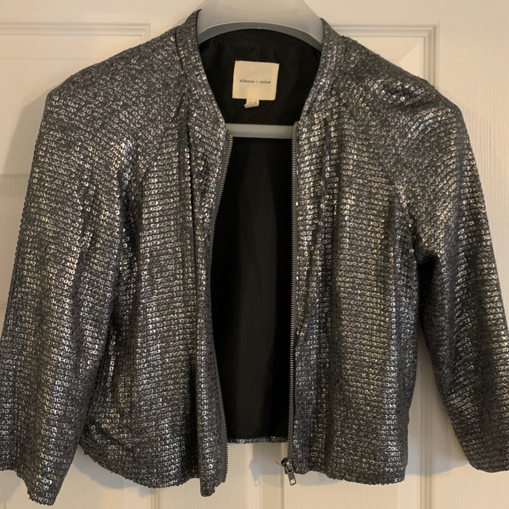 Silent Noise Grey Sequin Jacket